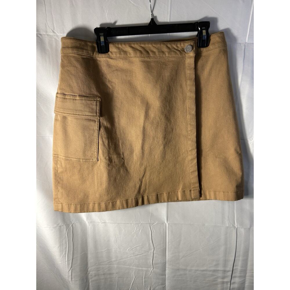 LOFT Khaki Wrap Skirt Size 12